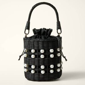 kate spade x Target Pearl Embellished Basket Bucket Bag NWT